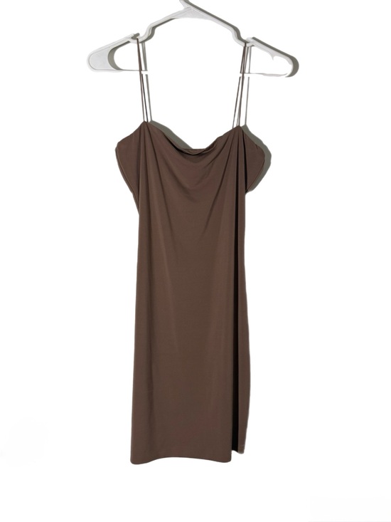 Love Tree Dresses & Skirts - Love Tree Brown Satin Cowl Slip Dress